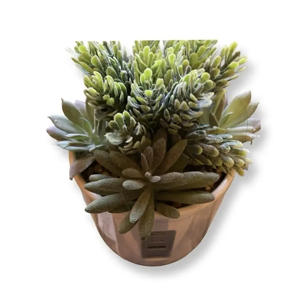 iHome PowerPlant USB Charger Faux Succulent 3 USB Charging Ports USB-C/USB-A - Picture 4 of 5